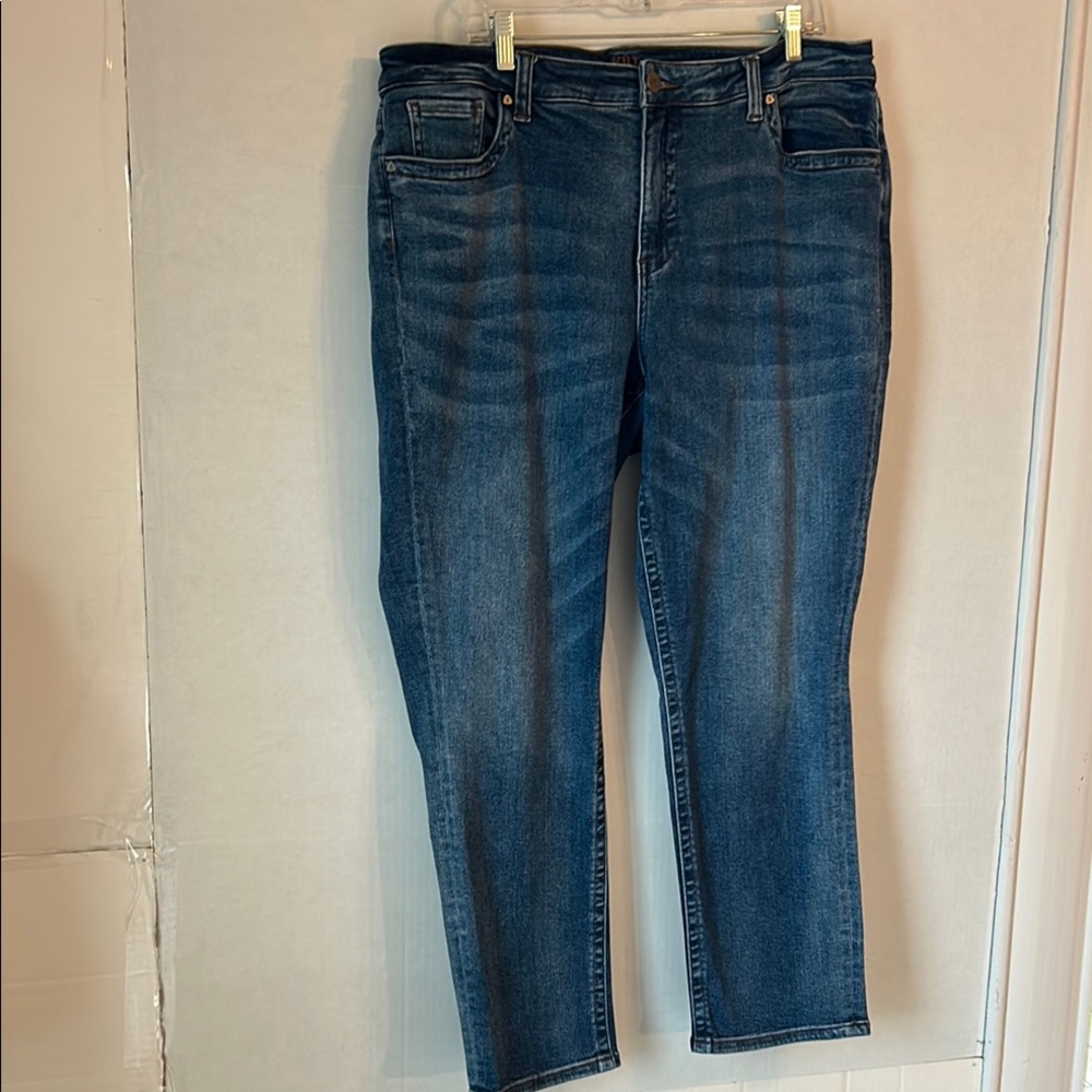 Kut from the Kloth High Rise Straight Leg Denim Jeans Size 18W
